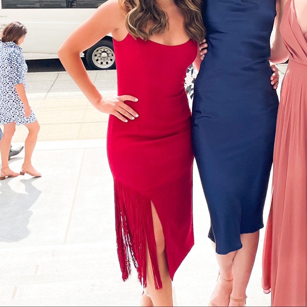 Dress the Population Rory Dress (Garnet)